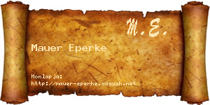 Mauer Eperke névjegykártya